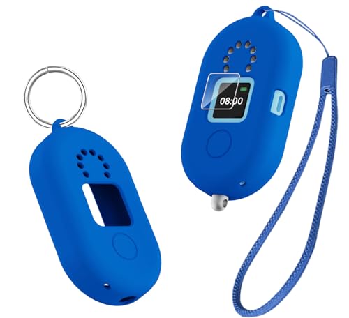 [1+1枚セット] LAZIRO ケース MIXI みてねみまもりGPSトークPlus（MB06） 用 保護ケース+フィルム 1枚柔らかい シリコン製 衝撃吸収 紛失防止 防水 防塵 軽量 スポーツクールなデザイン スリム ソフト 落下防止保護 みてねみまもりGPSトークPlus（MB06）対応 保護カバー（ブルー）（Amazon）