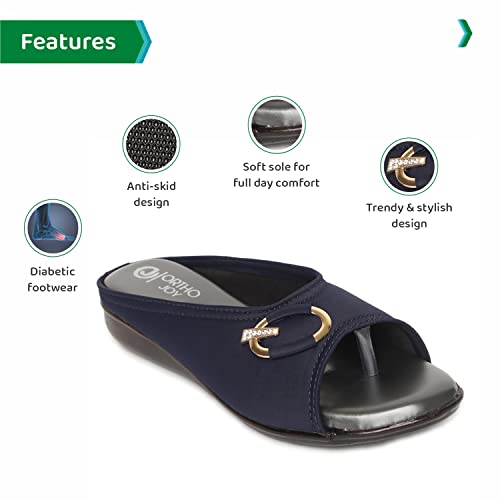 Image of ORTHO JOY Fancy doctor slippers | Soft slipper for women | Comfortable footwear for women stylish