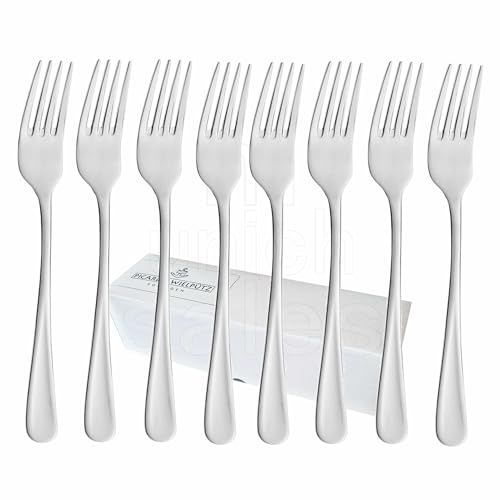 8 forchette da menù della serie Casino 6142 di Picard & Wielpütz, singolarmente in cartone pieghevole bianco