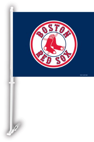 MLB Boston Red Sox 2-Sided Car Flag with Wall Mount Kit