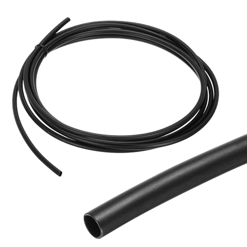 sourcing map 3.2mm Heat Shrink Tubing Waterproof, 3:1 Dual Wall Marine Adhesive Lined Industrial Heat Shrink Tube Wiring Wrap 10ft 1/8 Inch, Black-3m