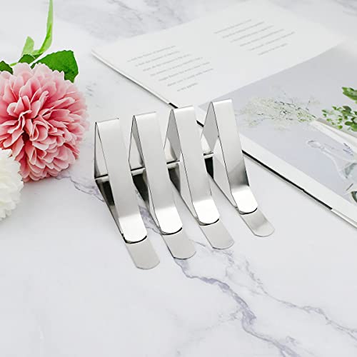 12 Pack Tablecloth Clips Stainless Steel Table Cloth Cover Clamps Picnic Table Clips Heavy Duty Table Cloth Holders Ideal For Camping Restaurant Outdoor Wedding Home Kitchen Graduation Party Marquees #TOP3