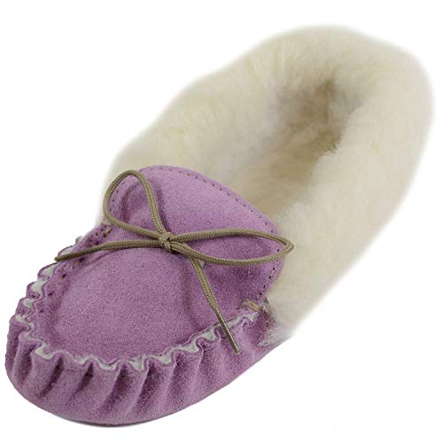 Slipper en daim femme avec doublure laine chausson beige SNUGRUGS