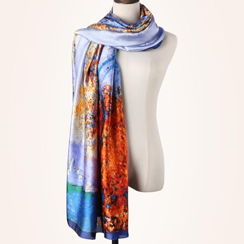 Printed Long Shawl for Women Chiffon Sheer Scarves and Wraps for Evening Dresses2