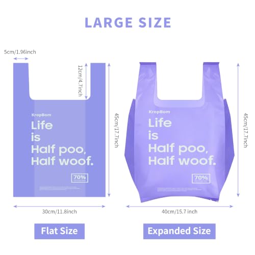 Image of 125 Pack Large Dog Poop Bags for A&H Swivel Bin Pooper Scooper Purple