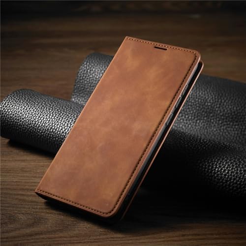 Coque souple iPhone 14 Plus marron avec étui portefeuille