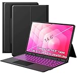 for 14.6 inch Samsung Galaxy Tab S11 Ultra/ S10 Ultra/ S9 Ultra /S8 Ultra Case with Keyboard - Folio Book Cover with Touchpad - 7 Color Backlit Keyboard with S Pen Holder for 14.6" Samsung Tablet
