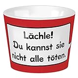 Sheepworld Sheepworld - 45377 - Eierbecher, Schaf, Lächle! Du kannst sie nicht alle töten., 4cm x 5cm, Porzellan, spülmaschinengeeignet