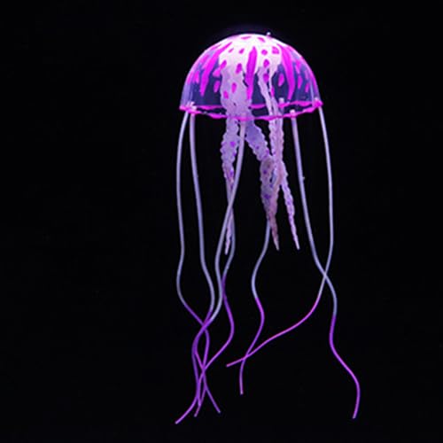 Galepromot Purple Artificial Simulation Glowing Jellyfish Suitable for Fish Tank, Aquarium Decoration Popular Ornaments, Aquarium Décor Thematic Ornaments
