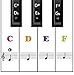 Edpros Keyboard & Klavier sticker für Kinder und Anfänger, für 37-88 Tasten, e Piano und Noten lernen (Bunt)