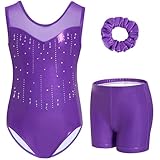 Col en maille : le justaucorps dispose également d'un décolleté en maille épissé à l'avant et à l'arrière pour plus de respirabilité et de confort. Son design léger et favorisant la circulation de l'air maintient les jeunes gymnastes au frais pendant les routines rigoureuses.