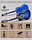 Winzz Konzertgitarre 3/4, Klassische Gitarre Anfänger Set für Kinder - Blau Glänzend (36 Zoll)