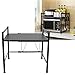 2 couches Extensible Grille de four à micro-ondes， Acier Carbone Support de cuiseur à riz de comptoir avec crochet, Support Télescopique pour la maison de cuisine
