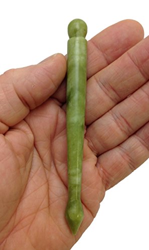 Jadience Jade Gua Sha Derma Pen Infrared Massage Therapy Natural Healing Stone For Scar Tissue, Facial Wrinkles, Fine Lines, Lymphatic Drainage | Chinese Acupressure Tool For Whole Body Detox #TOP2