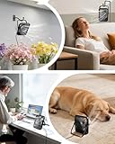 Desk Fan USB Fans 3 Speeds Silent Small Desktop Table Fan Cooling with 180° Tilt Folding, Powerful Hanging Adjustbale Mini Fans for Home Office Bedroom Car Camping, USB A/C Powered (No Battery) - Image 6