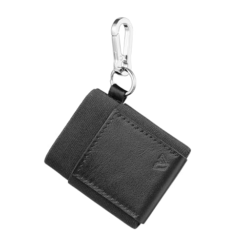 Porte-cartes minimaliste en cuir noir S avec blocage RFID