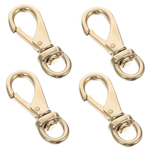 MUCKLILY Versatile Brass Swivel Hooks Large Dog Harness Hooks Lanyard Clips for Keychains Straps and Bags