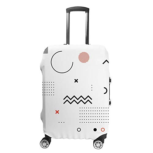 Housse pour bagages voyage géométrique contre les rayures et chocs de soute
