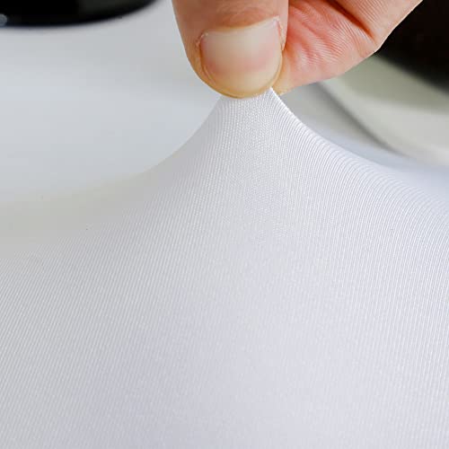 Newisher Round Fitted Table Cover Spandex Stretch Tablecloth White Table Top Cover With Elastic Edged For Dining Picnic Patio 60 Inch #TOP3