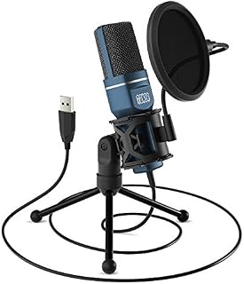 USB Gaming Microphone, TONOR Computer Condenser PC Mic with Tripod Stand & Pop