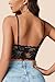 Avidlove Bralettes for Women V Neck Lace Camisole Y2K Tank Tops Strappy Cami Unpadded Bra Lingerie Crop Top Outfits Black