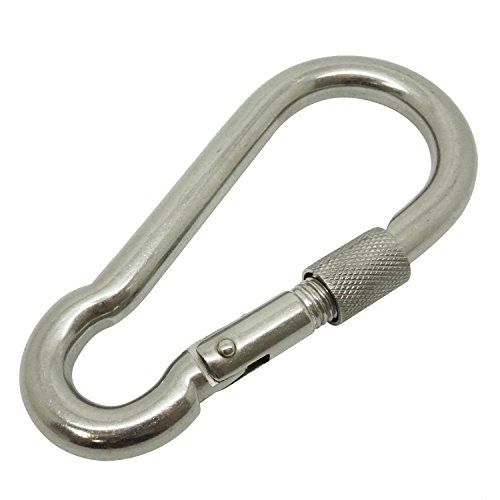Boat Marine Clip 12cm Stainless Steel Snap Hook Carabiner W/Screw 16mm Opening