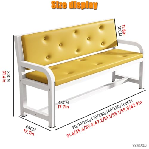 Wartebank aus Kunstleder in Braun mit Armlehnen & Rückenlehne – Bequeme Sitzgelegenheit für Kliniken und Banken – 150 cm lang langlebig & stilvolles Design
