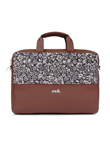 Image of ZOUK Arin Laptop Bag | Slim & Stylish Laptop Bag for Women Office Use | Fits 15.6+ Inch Laptop | Padded Compartment Fits up to 17 Inch Laptop | Water-Resistant | Lightweight