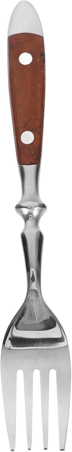 Dessert Fork Tea Fork Wood Handle Stainless Steel for Cakes