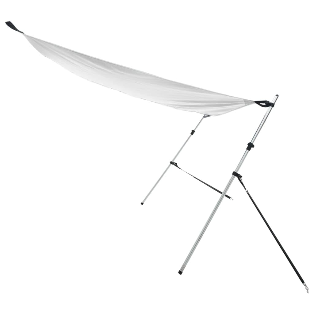 Generico Set Estensione Tendalino a T Bianco 174x205x(115-194) cm,Coperture per Lo stoccaggio di natanti
