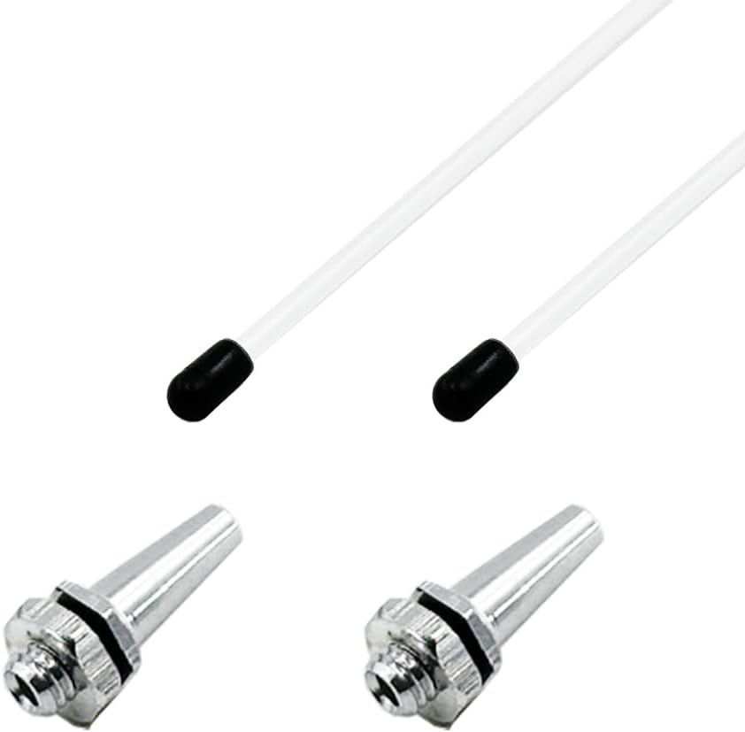 2PCS RC Boat Aluminium M6 Antenna Mount Base with Antenna Tube Sleeve for RC Boat Ship Car DIY Model Toy Building Parts (Silver)