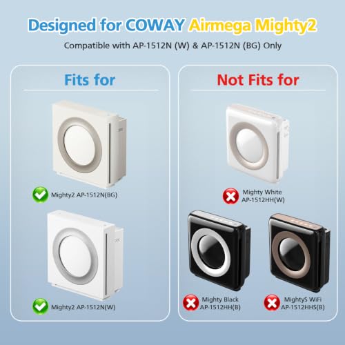 Image of Airmega Mighty2 Filter Replacement for Coway AP-1512N Air Purifier, 1 Pack