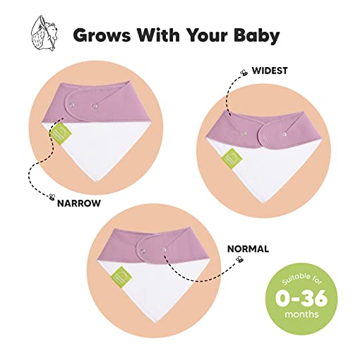 10-Pack Organic Baby Bandana Bibs - Organic Cotton Bandana Bibs For Boys, Girls - Super Absorbent Bandana Drool Bibs - Teething Bibs - Baby Bibs For Infant, Toddler (Cupcake) #TOP2