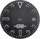 X PSBLTY 28.5mm Watch Dial Round Numberless Dial Replacement Watch Face Compatible with NH35/NH36/7S26/8215/ETA 2824 2836 Movement (Black, NH35)