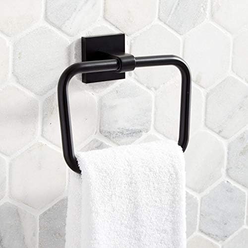 Signature Hardware 448344 Hibiscus Towel Ring - Matte Black