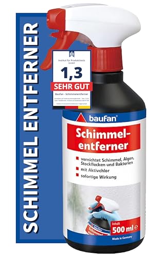 Baufan Schimmelentferner - 500ml - Schimmelspray mit Aktivchlor für Schimmel & Algen… – Ansicht 1