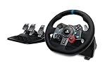 Logitech G29 Driving Force Racing Wheel and Floor Pedals, Real Force Feedback, Stainless Steel Paddle Shifters, Leather Steering Wheel Cover for PS5, PS4, PC, Mac - Black