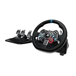 Logitech G29 Driving Force Racing Wheel and Floor Pedals, Real Force Feedback, Stainless Steel Paddle Shifters, Leather Steering Wheel Cover for PS5, PS4, PC, Mac - Black