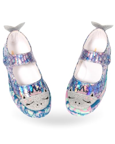 Zapatillas de Sirena con bordado 3D y efecto holograma mágico para niñas