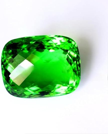 Natural 122 Ct Green Peridot Cushion Cut Birthstone Certified Loose Gemstone for Jewellery Making