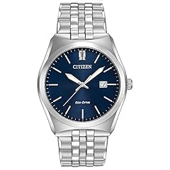 Silver-Tone Bracelet & Blue Dial