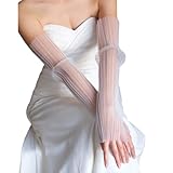 Manches de mariée élégantes et froissées avec construction en nylon respirant pour un port sûr et confortable tout en améliorant l'élégance de la mariée pour les cérémonies de mariage et les événements formels