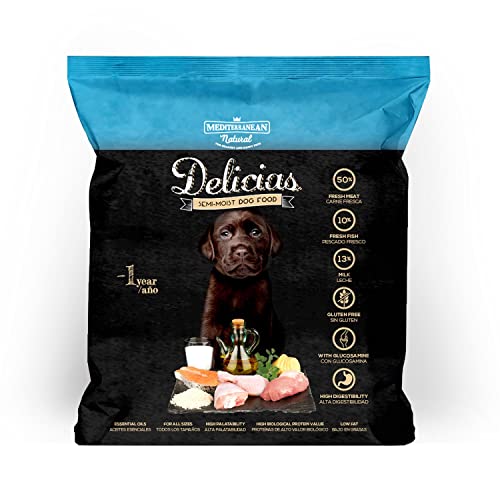Mediterranean Natural – Pienso para perros cachorros Mediterranean Natural Delicias carne y pescado 800 g.