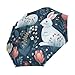 KAAVIYO Cute Artwork Rabbits Umbrella Windproof Automatic Foldable Umbrells Auto Open Close for Men Women Kids