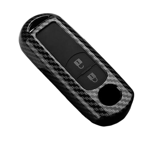 Coque de clé Mazda en fibre de carbone ABS look sport chic
