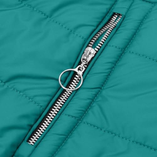 Wintermantel Damen Lang Winterjacke Warm Gefüttert Winterparka Winter Jacke Mantel Parka Atmungsaktive Pufferjacke Reißverschluss Klassisches Steppmantel Einfarbig Daunenmantel mit Kapuze Steppjacke