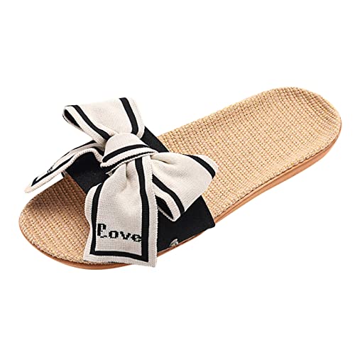 Generic Flip Flop Socks For Women Skin Color Slides For Women Sandals Women Slide Viewer For Old Slides Womens Flats Shoes San, 8 Wide, White #7