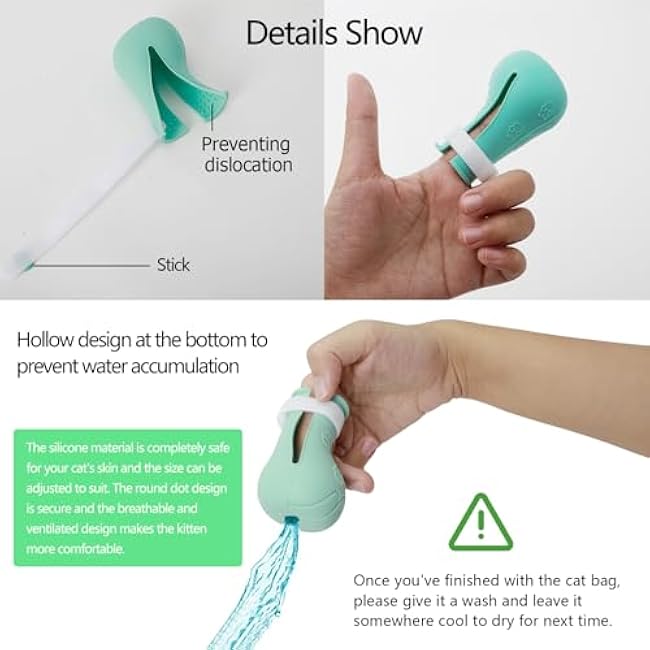 Hetenoyo 4 Pcs Anti-Scratch Silicone Cat Shoes and Cat Grooming Mesh Bag, Cat Claw Covers, Adjustable Multifunctional Anti-Bite Shower net Bag for Nail Trimming Bathing Home Pet Hospital Barbering-SsnmLqpf