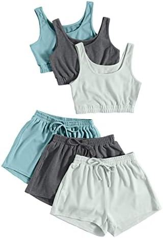 GORGLITTER Women's 6 Pieces Going Out Outfits Cute Crop Tank Top ...