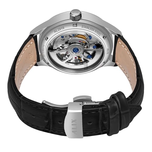 Image of ALIX AL2919 Men's Automatic Skeleton Self-Winding Water Resistant Chronograph Analog Watch